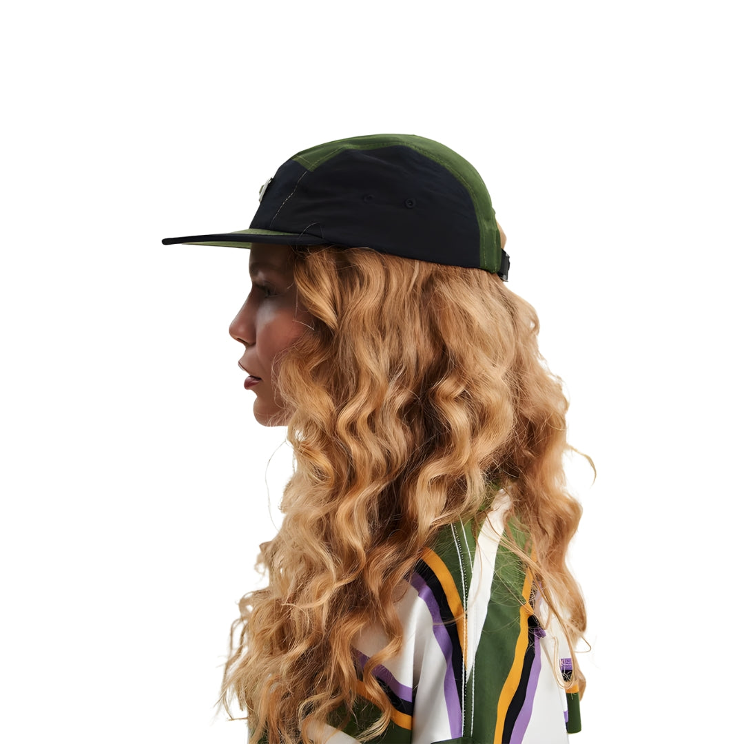 Boné BAW - Five Panel ColorBlock Energy - Preto/Verde Militar