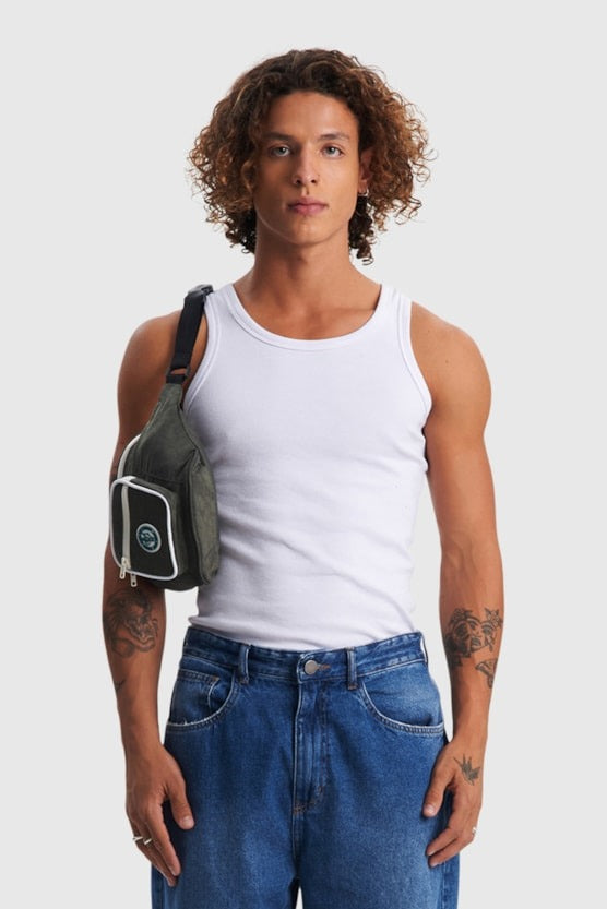 Pochete BAW - Retro Nylon Classy - Verde Esmeralda