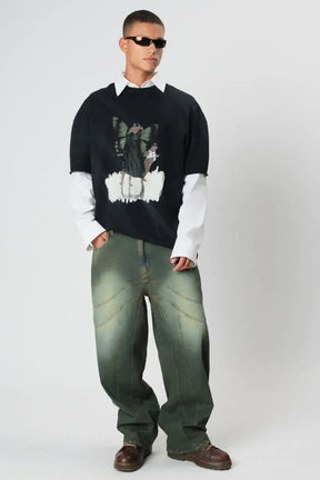 Camiseta The Saint - Oversized - Metamorfose Stoned Black