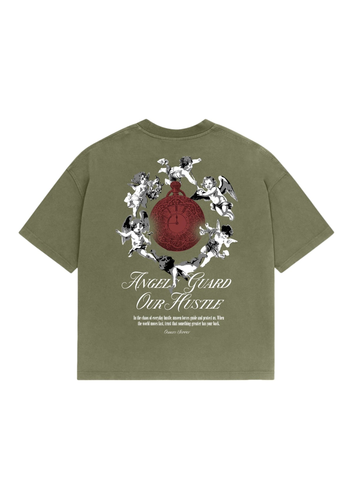 Camiseta Oodles - Guardian Angel - Musgo