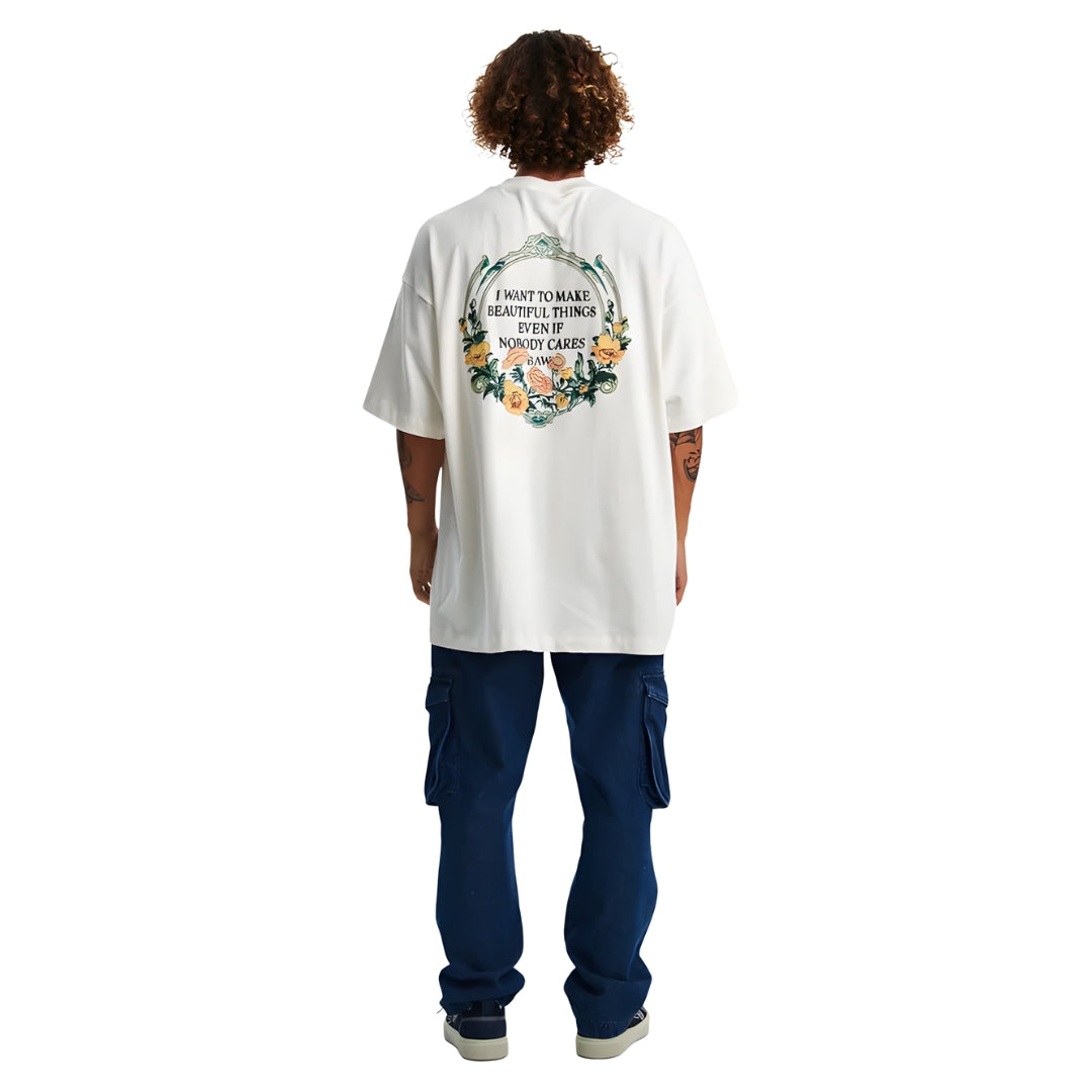 Camiseta BAW - Oversized Garden - Off White