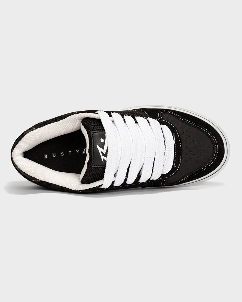 Tênis Rusty - Worldwide - Preto/Branco (Costura Branca)