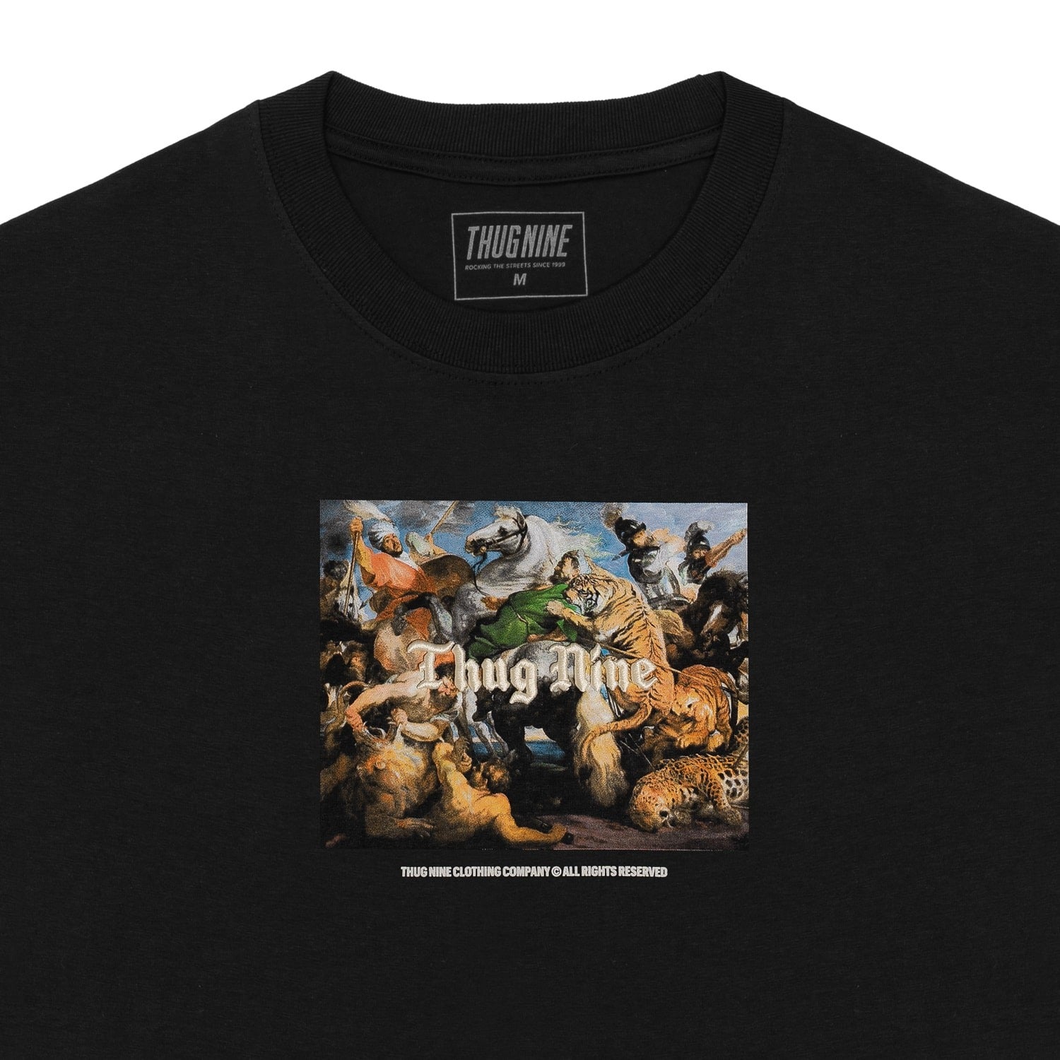 Camiseta Thug Nine - Oversized Hunt Or Be Hunted