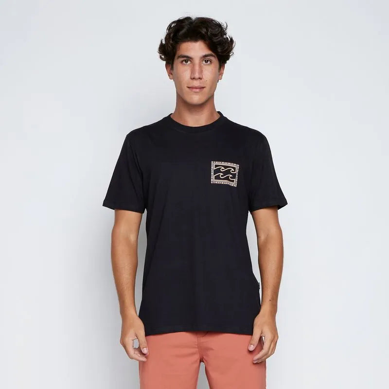 Camiseta Billabong - Crayon Wave - Preto