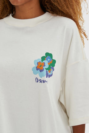 Camiseta BAW - Oversized Garden Flower - Off White
