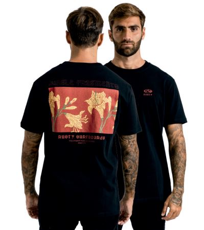 Camiseta Rusty - Jungle Fragments -  Black