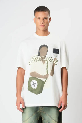 Camiseta The Saint - Oversized Reflexo - Off White