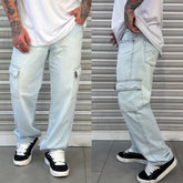 Calça DGN - Street Cargo - Jeans Claro