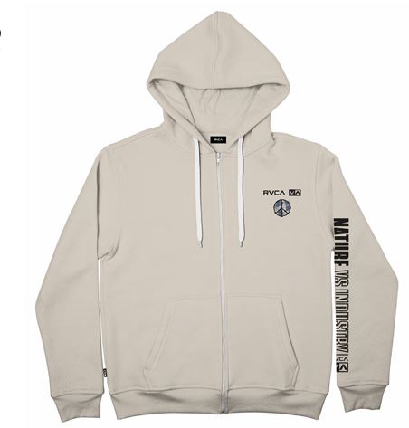 Casaco Moletom RVCA - Peace Wire - Off White
