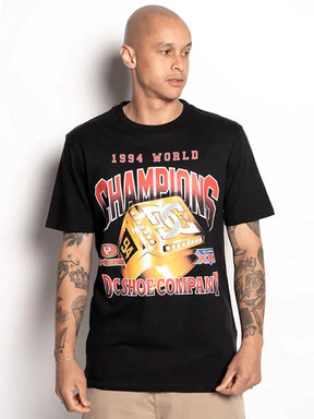Camiseta DC Shoes - Champion Ring - Preto