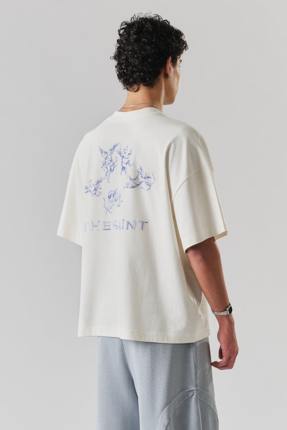 Camiseta The Saint - Wide Boxy Robot Angels -  Off White
