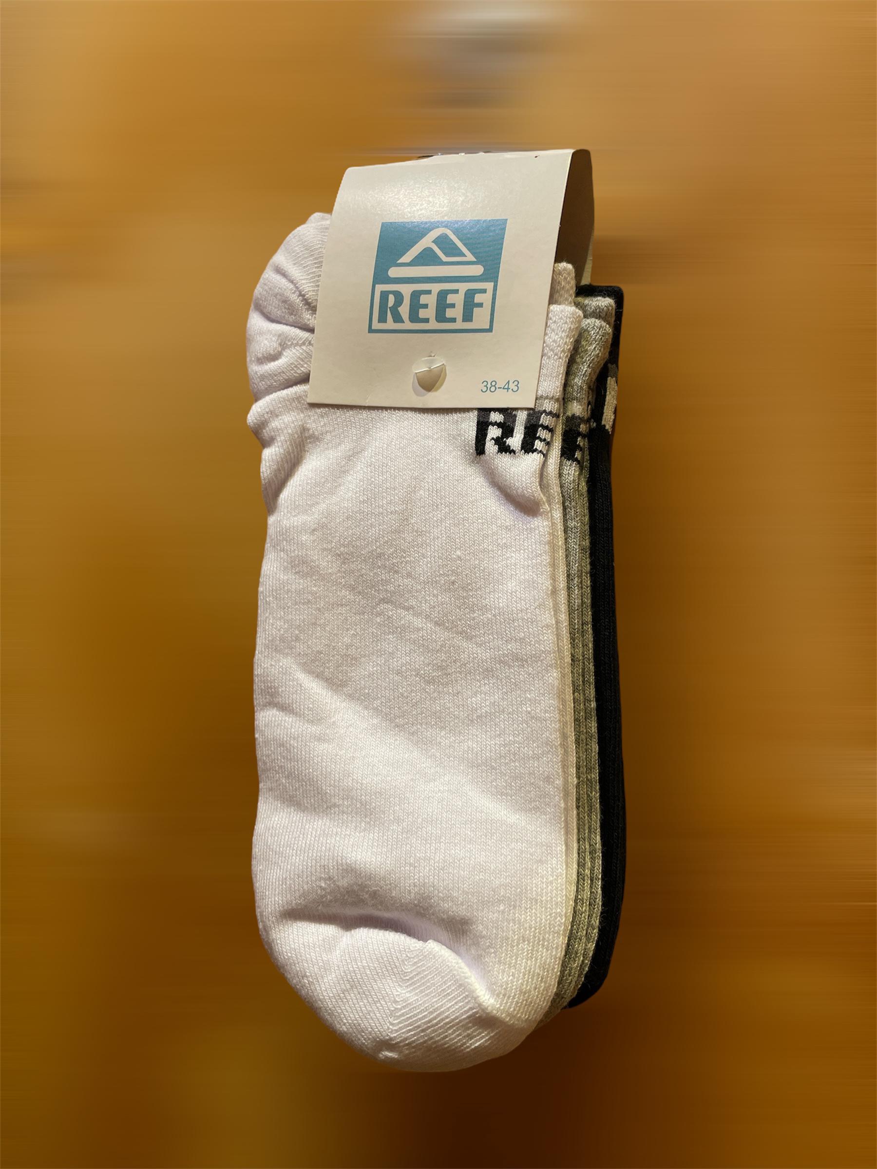 Kit C/3 Meias Reef - Lisa Tag - Preto/Cinza/Branco (Cano Baixo)