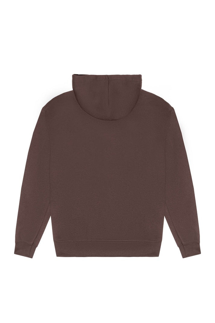 Casaco Moletom Plano C - Logo - Marrom