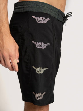 Boardshort Hang Loose - Shaka 18 - Preto