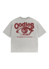 Camiseta Oodles - Eyes - Off White