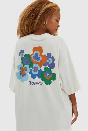 Camiseta BAW - Oversized Garden Flower - Off White