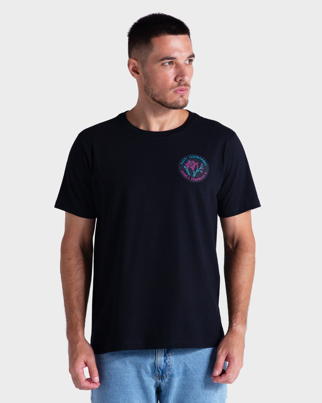 Camiseta Rusty - Fragments - Preto