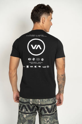 Camiseta RVCA - Symbol Stacks - Preto