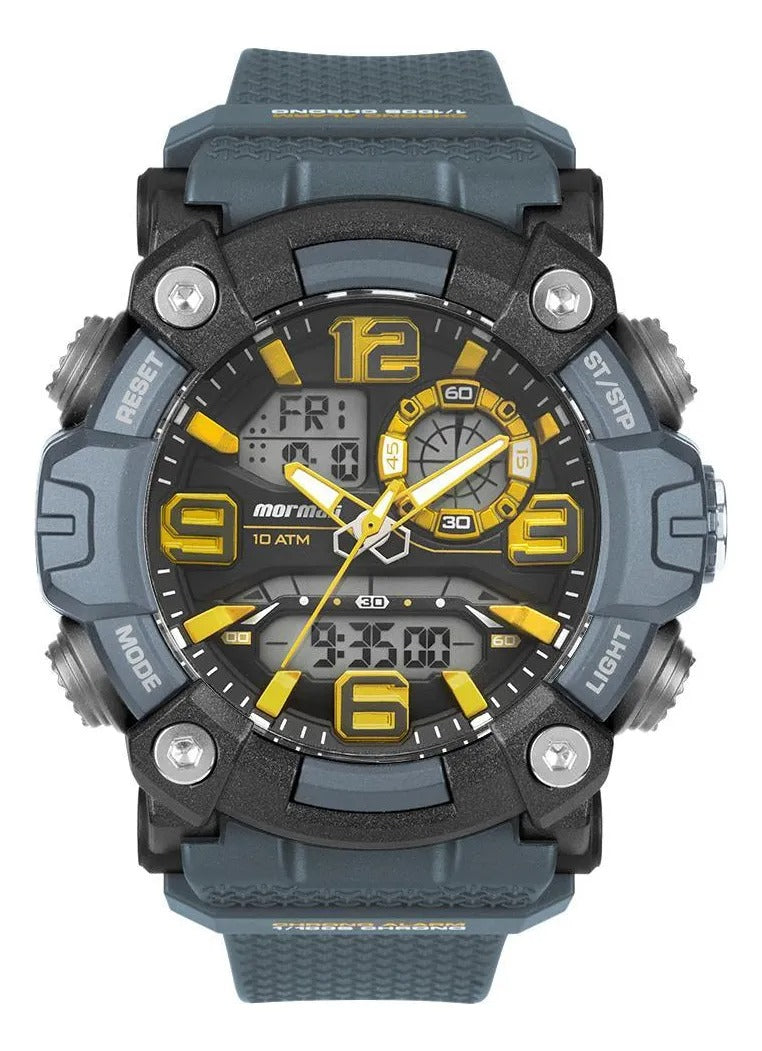 Relógio Mormaii Force Cinza/Amarelo - MO23843/8C