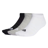 Meias Adidas - Atoalhada Cano Baixo - Cinza/Branca/Preta (3 Pares)