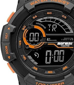 Relógio Mormaii Wave Preto/Laranja - MO3660AE/8L