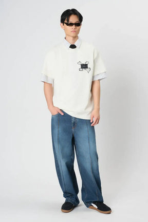 Camiseta The Saint - Boxy Escamas - Off White