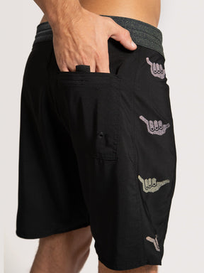 Boardshort Hang Loose - Shaka 18 - Preto