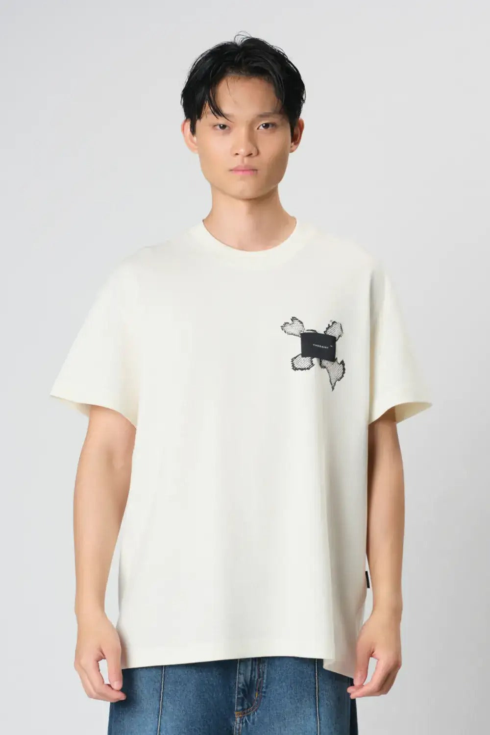 Camiseta The Saint - Boxy Escamas - Off White