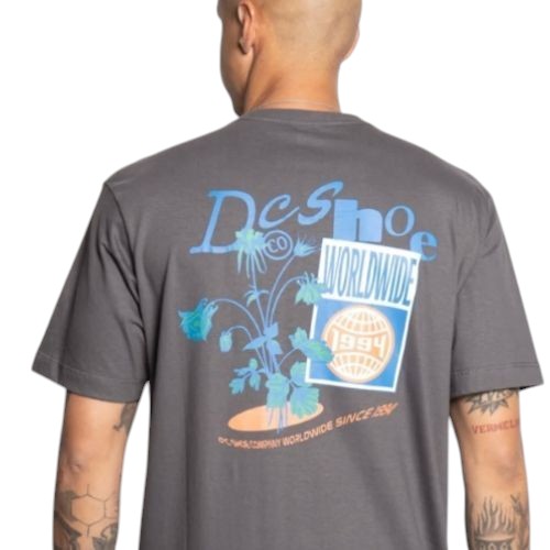 Camiseta DC Shoes - Worldwide 1994 - Cinza Escuro