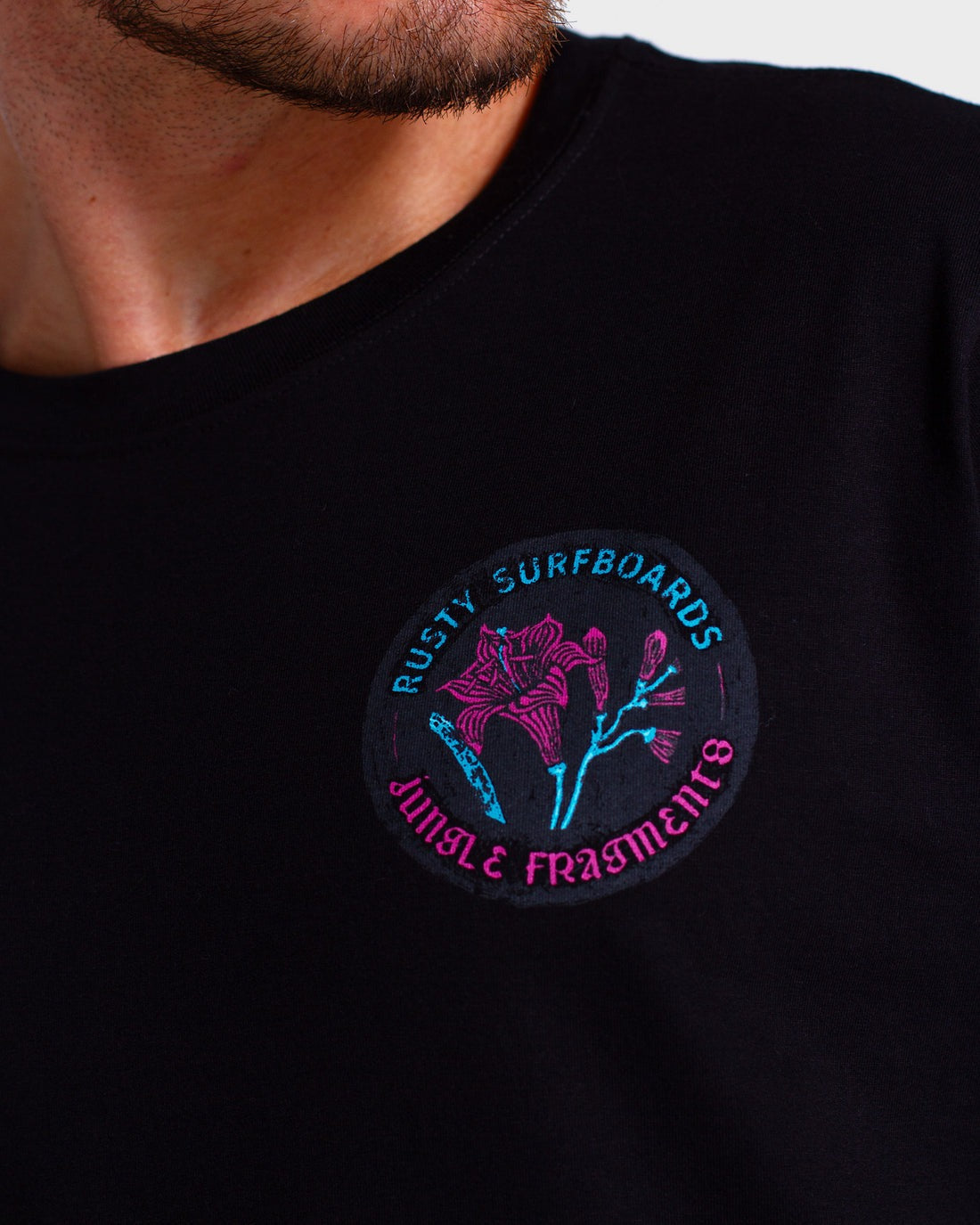 Camiseta Rusty - Fragments - Preto