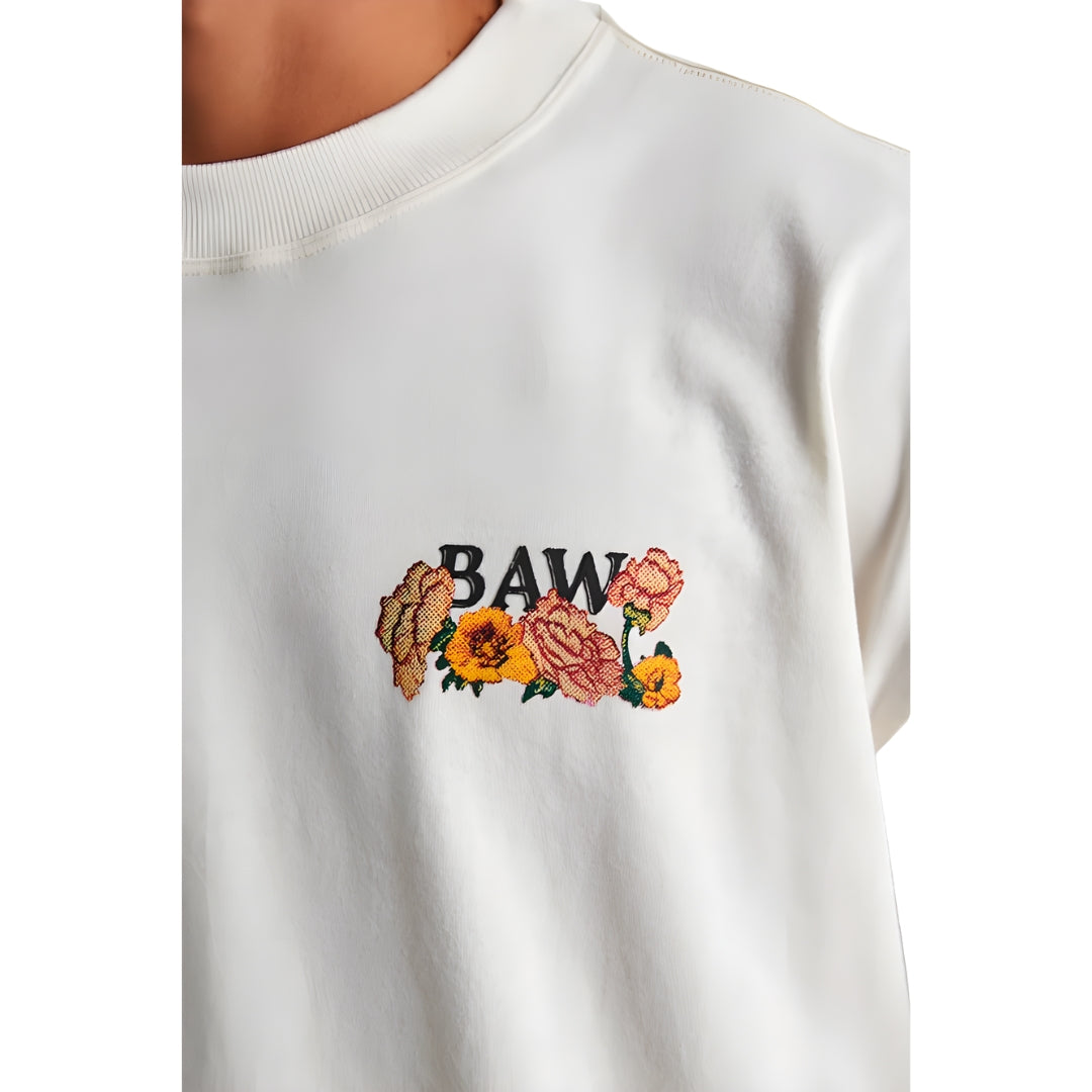 Camiseta BAW - Oversized Garden - Off White