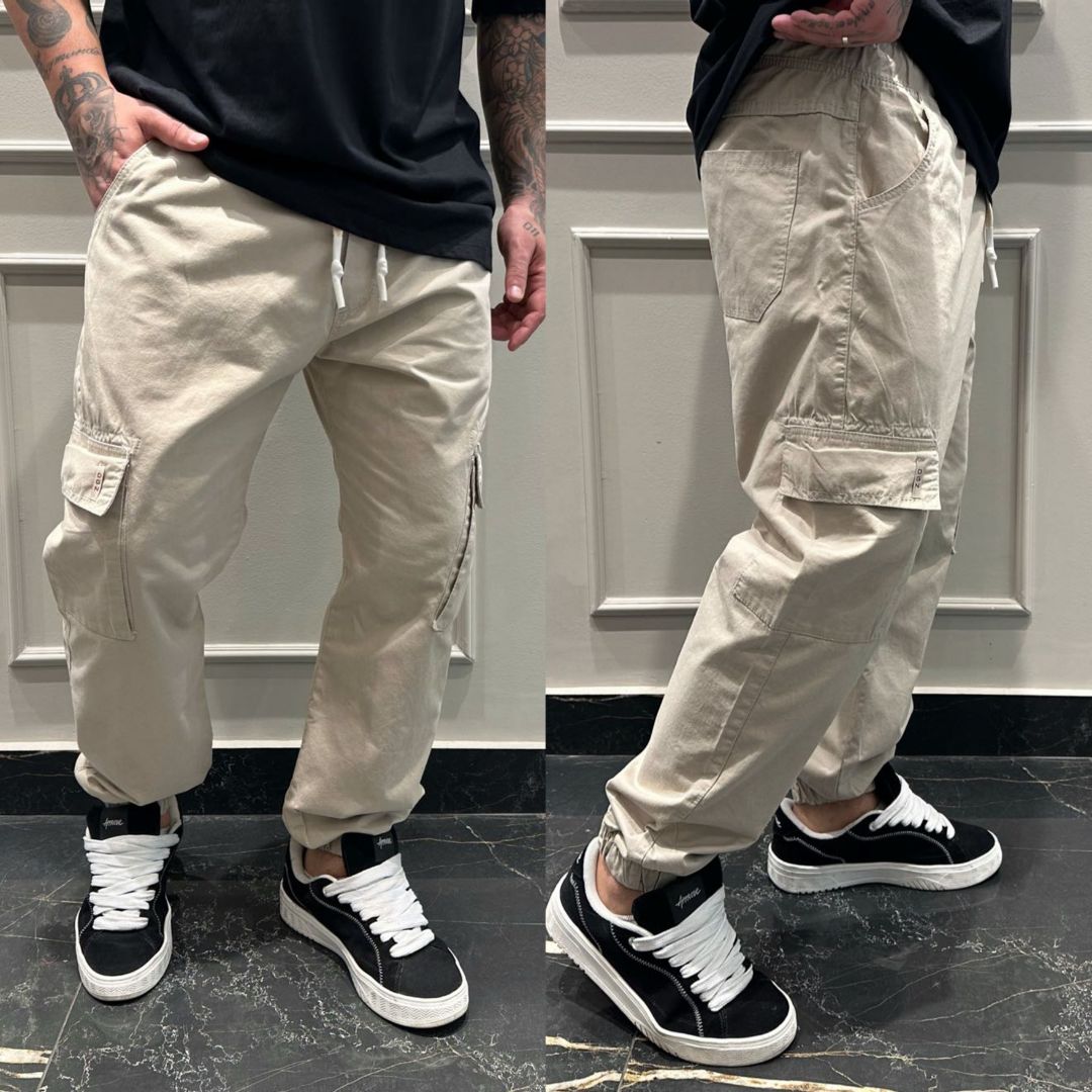 Calça DGN - Jogger Cargo - Bege
