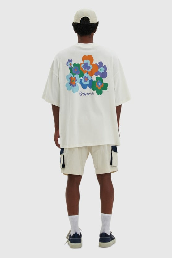 Camiseta BAW - Oversized Garden Flower - Off White