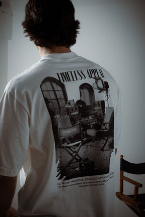 Camiseta Oodles - Movie Set - Off White