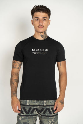 Camiseta RVCA - Symbol Stacks - Preto