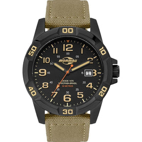 Relógio Mormaii Steel Analógico Preto/Bege - MO2317AB/2P