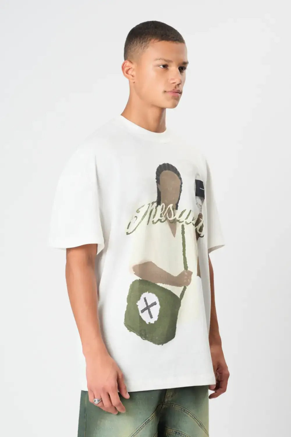 Camiseta The Saint - Oversized Reflexo - Off White