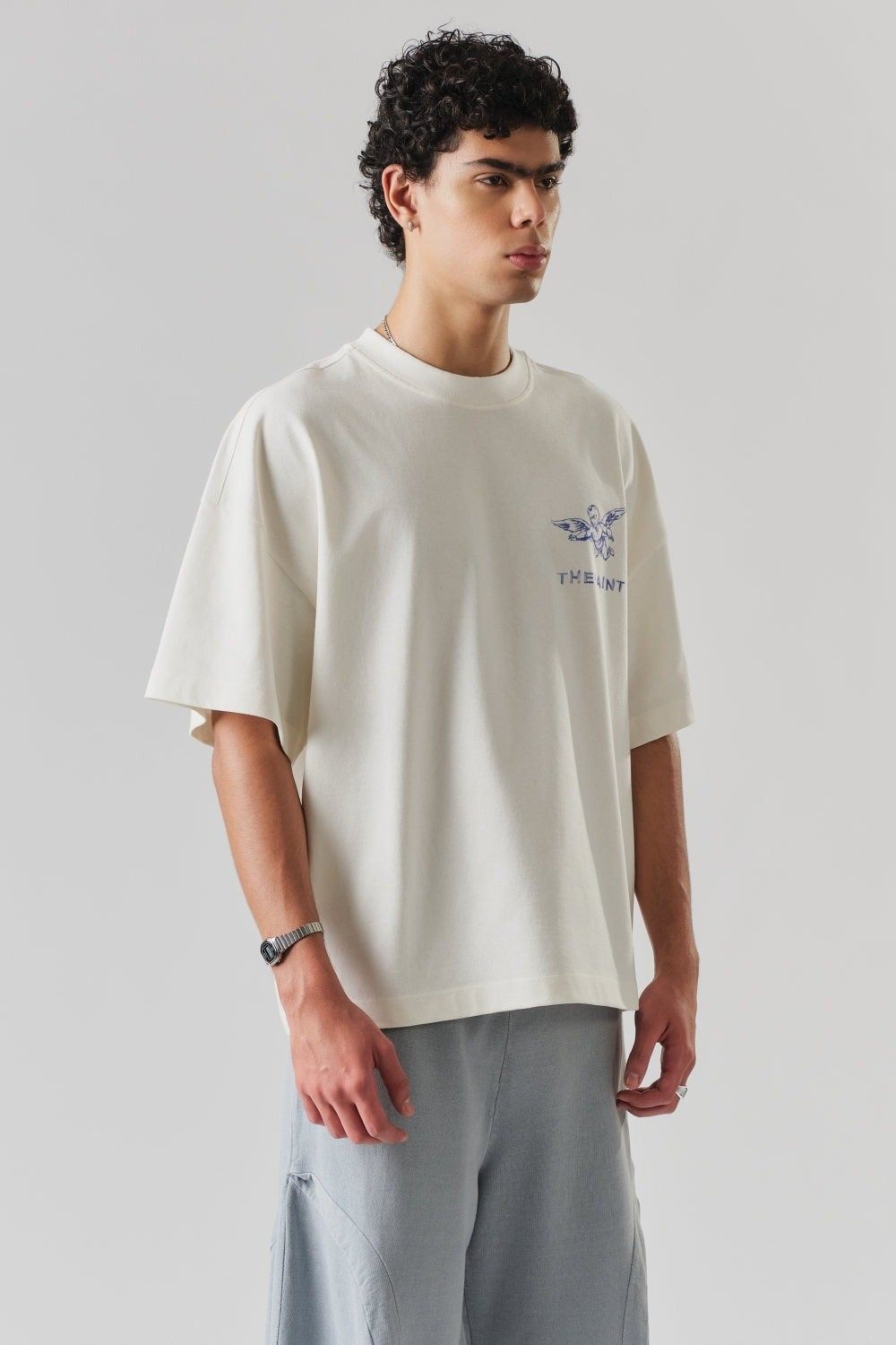 Camiseta The Saint - Wide Boxy Robot Angels -  Off White