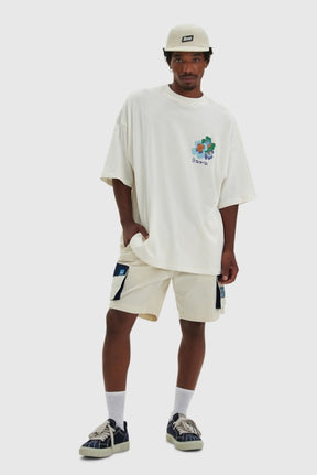 Camiseta BAW - Oversized Garden Flower - Off White