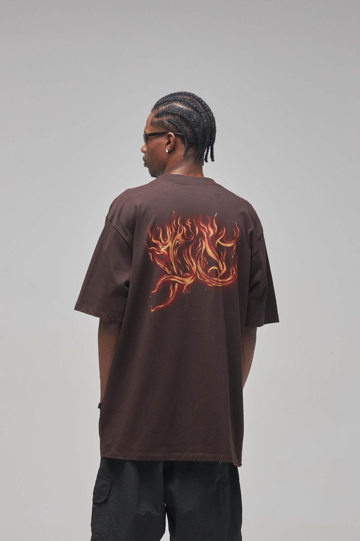 Camiseta Plano C - Flames - Brown
