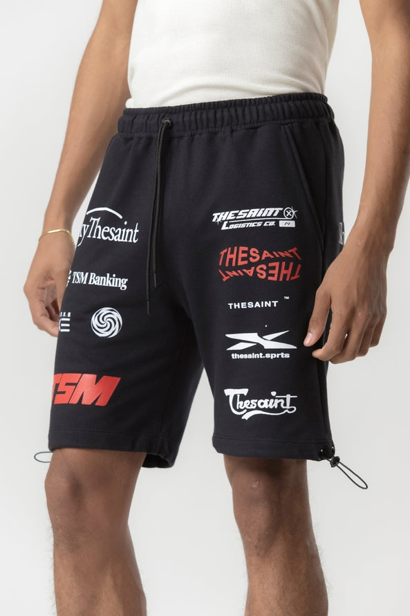 Bermuda The Saint - Moletom Wave Seam - Black