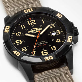 Relógio Mormaii Steel Analógico Preto/Bege - MO2317AB/2P