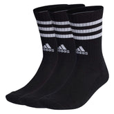 Meias Adidas - Listras Cano Alto - Black (3 Pares)
