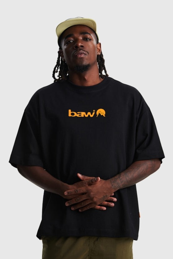 Camiseta BAW - Oversized Outdoor Wellness - Preto