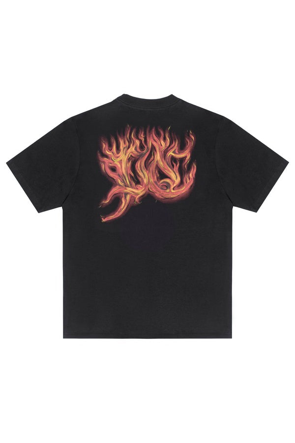 Camiseta Plano C - Flames - Black