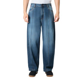 Calça The Saint - Straight Denim Lines - Blue