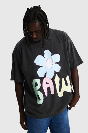 Camiseta BAW - Oversized Sunflowers - Preto Stoned