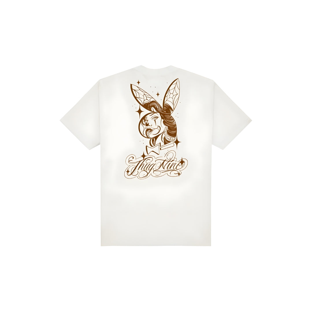 Camiseta Thug Nine - Bunny - Off White