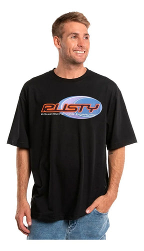Camiseta Rusty - Egg Moon - Preto