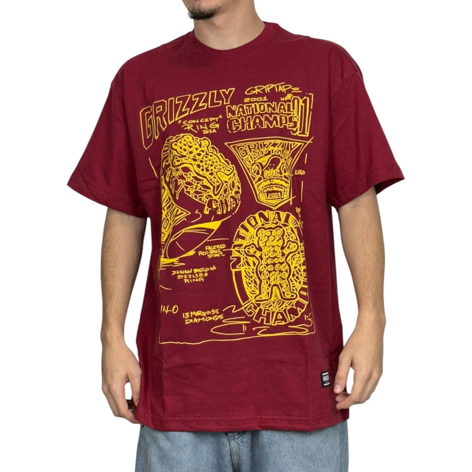 Camiseta Grizzly - Custom Ring - Biking Red